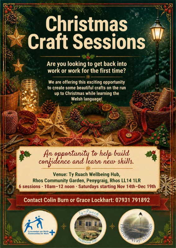 Christmas Crafts 2026 Rhos Community cafe
